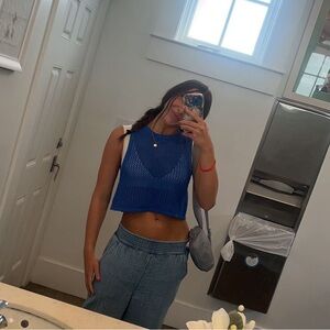 AERIE cropped crochet tank